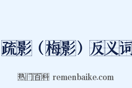疏影（梅影）反义词是什么意思的图片